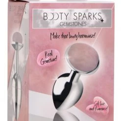 Booty Sparks Authentic Rose Quartz Gemstone Anal Plug - Large