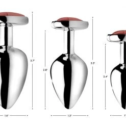 Booty Sparks Authentic Jasper Gemstone Heart Anal Plug - Large 16 Booty Sparks Authentic Jasper Gemstone Heart Anal Plug - Large