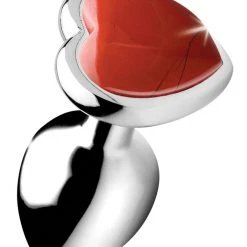 Booty Sparks Authentic Jasper Gemstone Heart Anal Plug - Large 12 Booty Sparks Authentic Jasper Gemstone Heart Anal Plug - Large