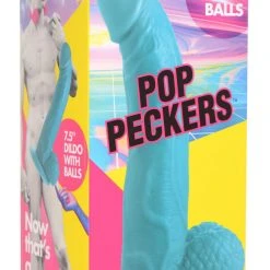 Pop Peckers 7.5 Inch Dildo With Balls - Dildos & Strap-Ons