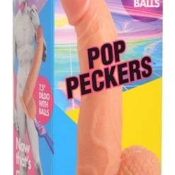Pop Peckers 7.5 Inch Dildo With Balls - Dildos & Strap-Ons