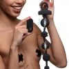 Master Series 21X Dark Rattler Vibrating Silicone Anal Beads With Remote
