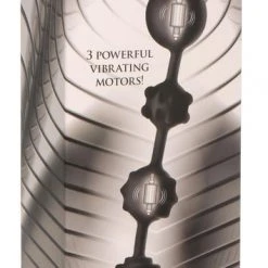 Master Series 21X Dark Rattler Vibrating Silicone Anal Beads With Remote