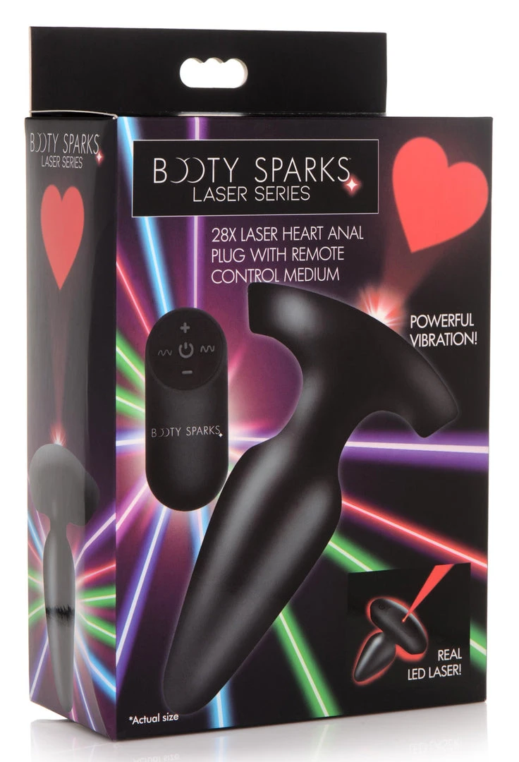 Booty Sparks 28X Laser Heart Silicone Anal Plug With Remote – Small 11 Booty Sparks 28X Laser Heart Silicone Anal Plug With Remote – Small