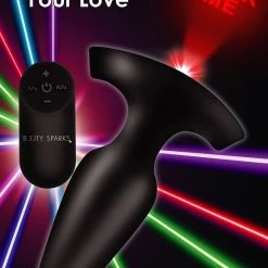 Booty Sparks 28X Laser Fuck Me Silicone Anal Plug With Remote Control - Small