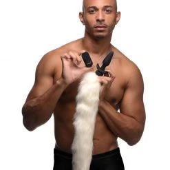 Tailz Vibrating Silicone Anal Plug With 3 Interchangeable Tails