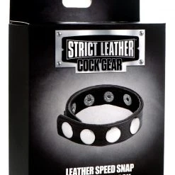 Strict Leather Penis Pleasure Leather Speed Snap Cock Ring -