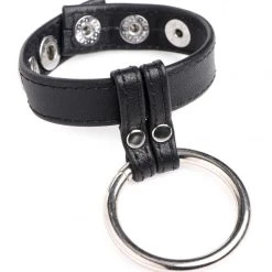 Strict Leather Leather And Steel Cock And Ball Ring