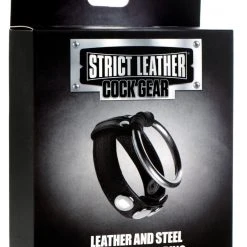 Strict Leather Leather And Steel Cock And Ball Ring