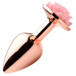 Booty Sparks Rose Gold Anal Plug With Flower - Large