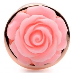 Booty Sparks Rose Gold Anal Plug With Flower - Large