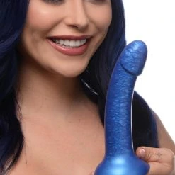 Strap U 7 Inch Metallic Silicone Dildo -