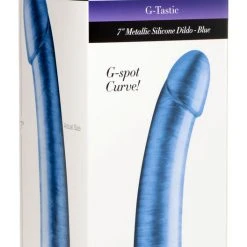 Strap U 7 Inch Metallic Silicone Dildo -