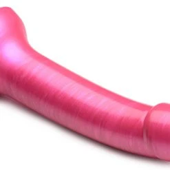 Strap U 7 Inch Metallic Silicone Dildo -