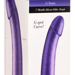 Strap U 7 Inch Metallic Silicone Dildo -