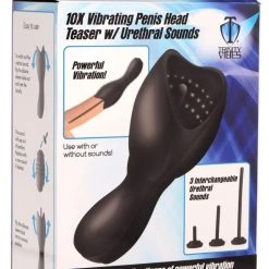 Trinity Vibes 10X Vibrating Penis Head Teaser With Urethral Sounds Dildos & Strap-Ons