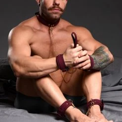 Master Series BDSM 6 Piece Velvet Bondage Set