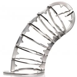 Master Series BDSM Stainless Steel Spiked Chastity Cage