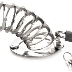 Master Series BDSM Stainless Steel Spiked Chastity Cage
