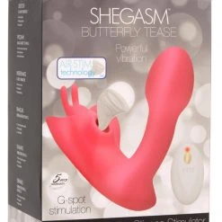 Shegasm Butterfly Tease 10X Clitoral Suction Silicone Stimulator
