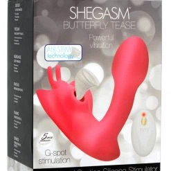 Shegasm Butterfly Tease 10X Clitoral Suction Silicone Stimulator