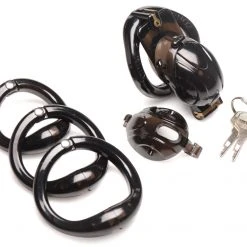 Master Series BDSM Lockdown Customizable Chastity Cage -
