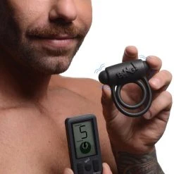 Bang 25X Vibrating Silicone Cock Ring With Remote Control Penis Pleasure