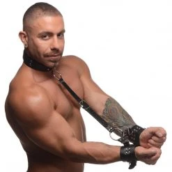 Strict BDSM Neck To Wrist Restraints