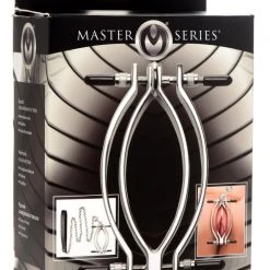 Master Series Adjustable Pussy Clamp With Leash BDSM