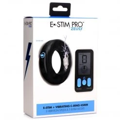 Zeus Electrosex BDSM E-Stim Pro Silicone Vibrating Cock Ring - 1.75 Inch