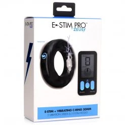 Zeus Electrosex E-Stim Pro Silicone Vibrating Cock Ring - 2 Inch BDSM