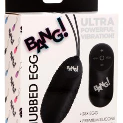 Bang! 28X Nubbed Silicone Vibrating Egg With Remote Control Vibrators