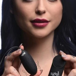 Bang! 28X Nubbed Silicone Vibrating Egg With Remote Control Vibrators