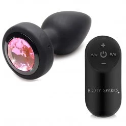 Booty Sparks 28X Vibrating Silicone Gem Anal Plug - Small