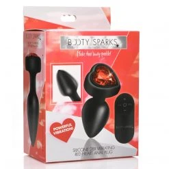Booty Sparks 28X Vibrating Silicone Heart Anal Plug - Small