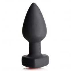 Booty Sparks 28X Vibrating Silicone Heart Anal Plug - Small