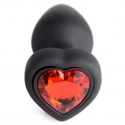 Booty Sparks 28X Vibrating Silicone Heart Anal Plug - Small