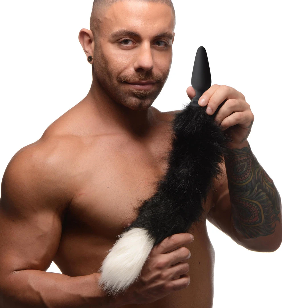 Tailz Large Anal Plug With Interchangeable Fox Tail - 4 Tailz Large Anal Plug With Interchangeable Fox Tail -