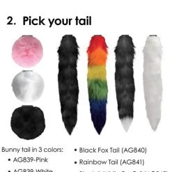 Tailz Large Anal Plug With Interchangeable Fox Tail - 24 Tailz Large Anal Plug With Interchangeable Fox Tail -