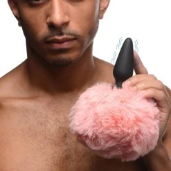 Tailz Small Vibrating Anal Plug With Interchangeable Bunny Tail - 32 Tailz Small Vibrating Anal Plug With Interchangeable Bunny Tail -