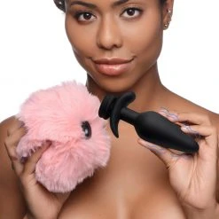 Tailz Large Vibrating Anal Plug With Interchangeable Bunny Tail -