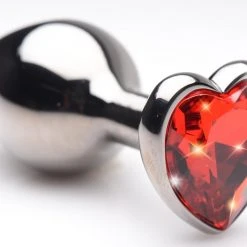 Master Series Ruby Heart Steel Butt Plug Anal