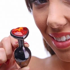 Master Series Ruby Heart Steel Butt Plug Anal