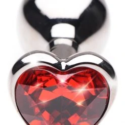 Master Series Ruby Heart Steel Butt Plug Anal
