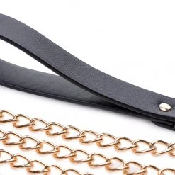 Master Series Black And Gold Collar With Leash Kit BDSM