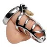 Master Series Detained Stainless Steel Chastity Cage BDSM