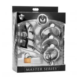 Master Series Detained Stainless Steel Chastity Cage BDSM
