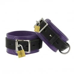Strict Leather And Black Deluxe Locking Wrist Cuffs BDSM