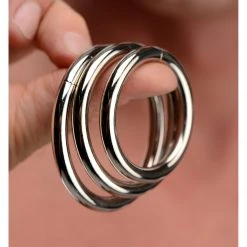 Master Series Trine Steel Ring Collection Penis Pleasure