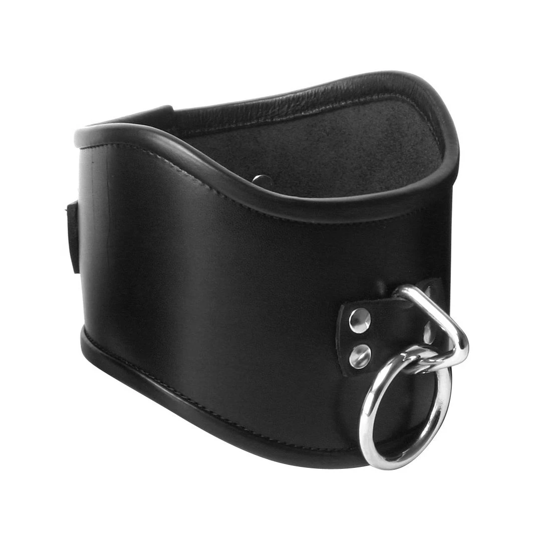 Strict Leather Locking Posture Collar- BDSM 2 Strict Leather Locking Posture Collar- BDSM